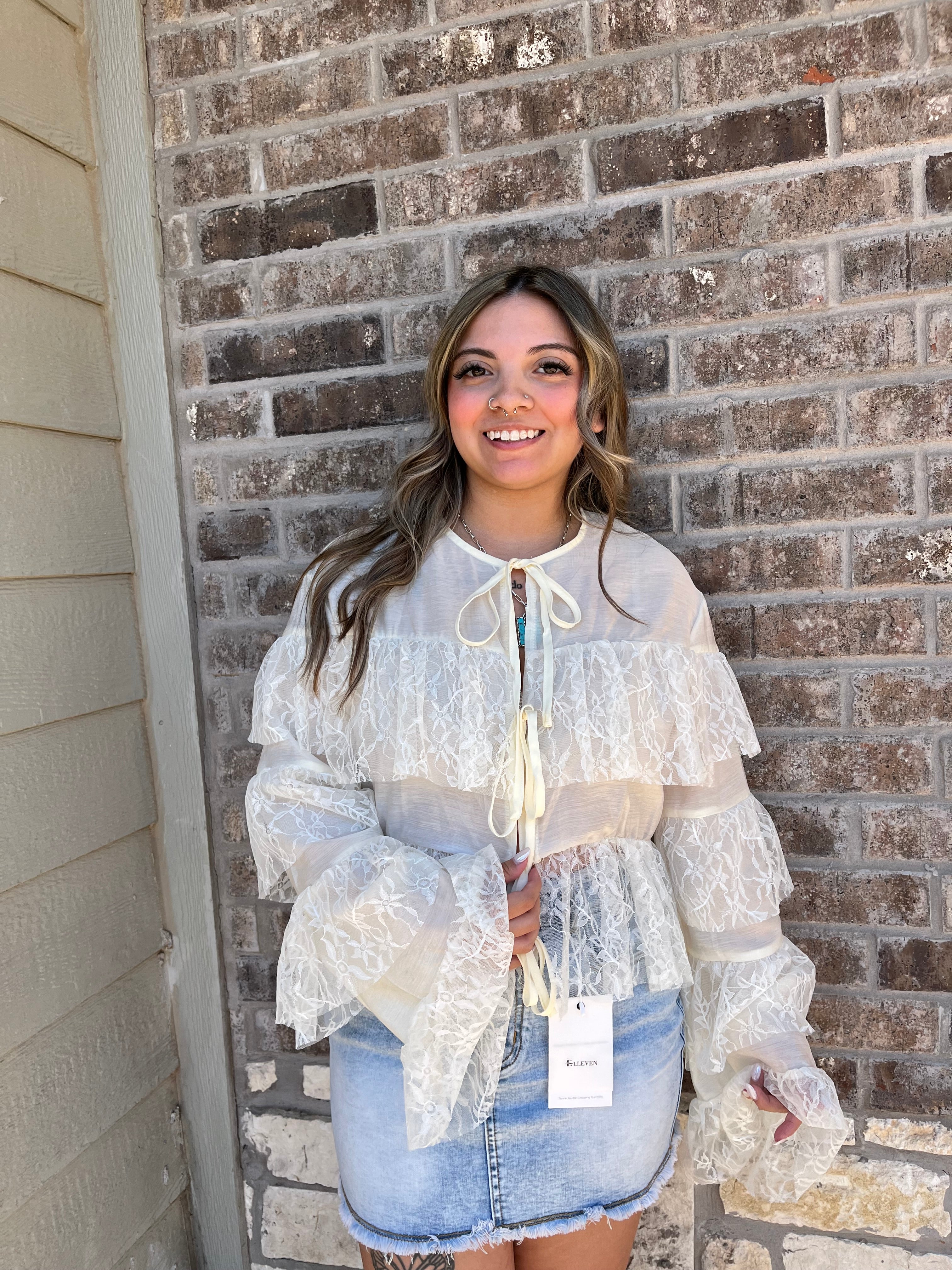 Western Chic Ruffle Top