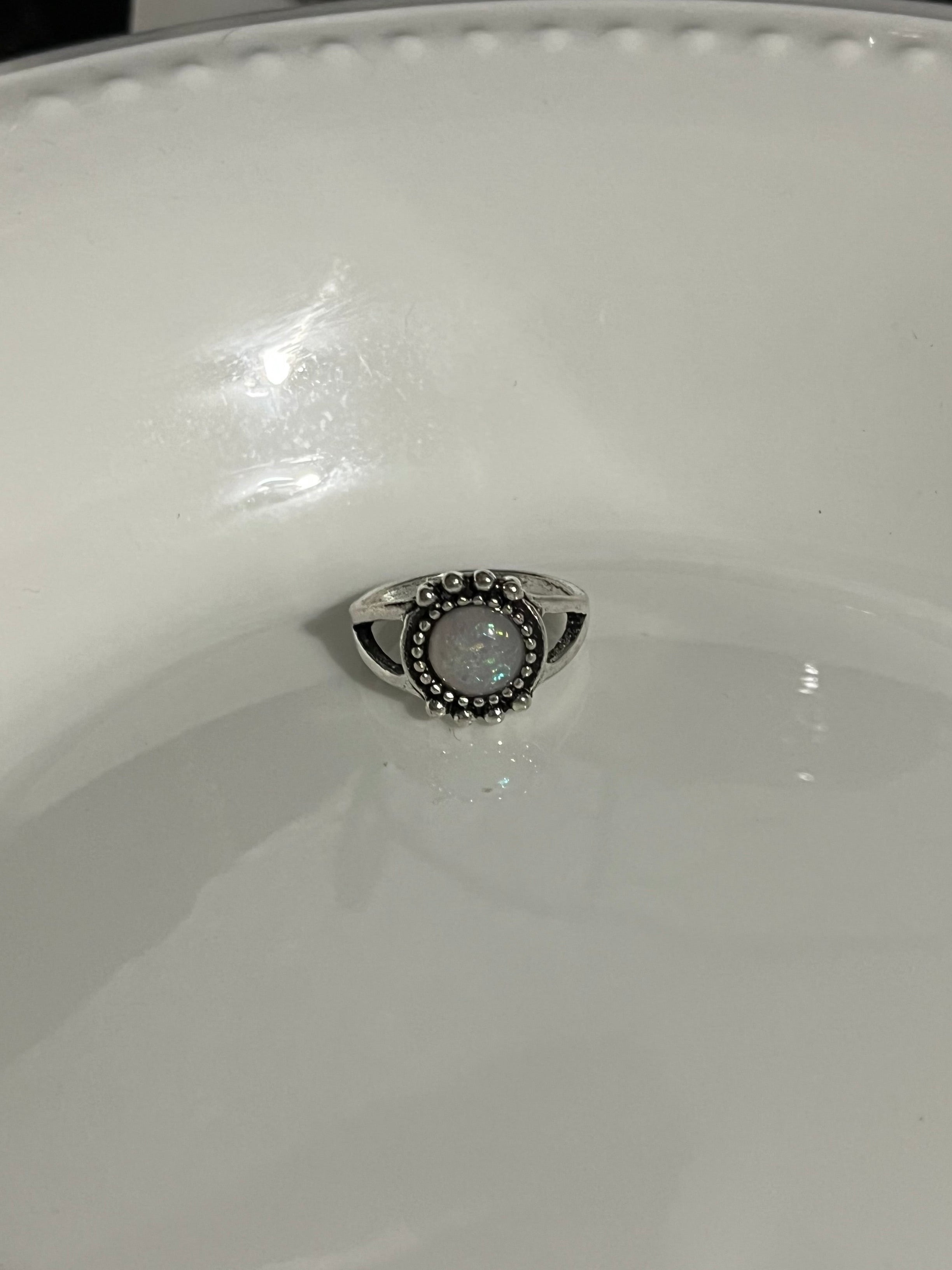 Round Opal Ring
