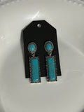 Rectangle Turquoise Earrings