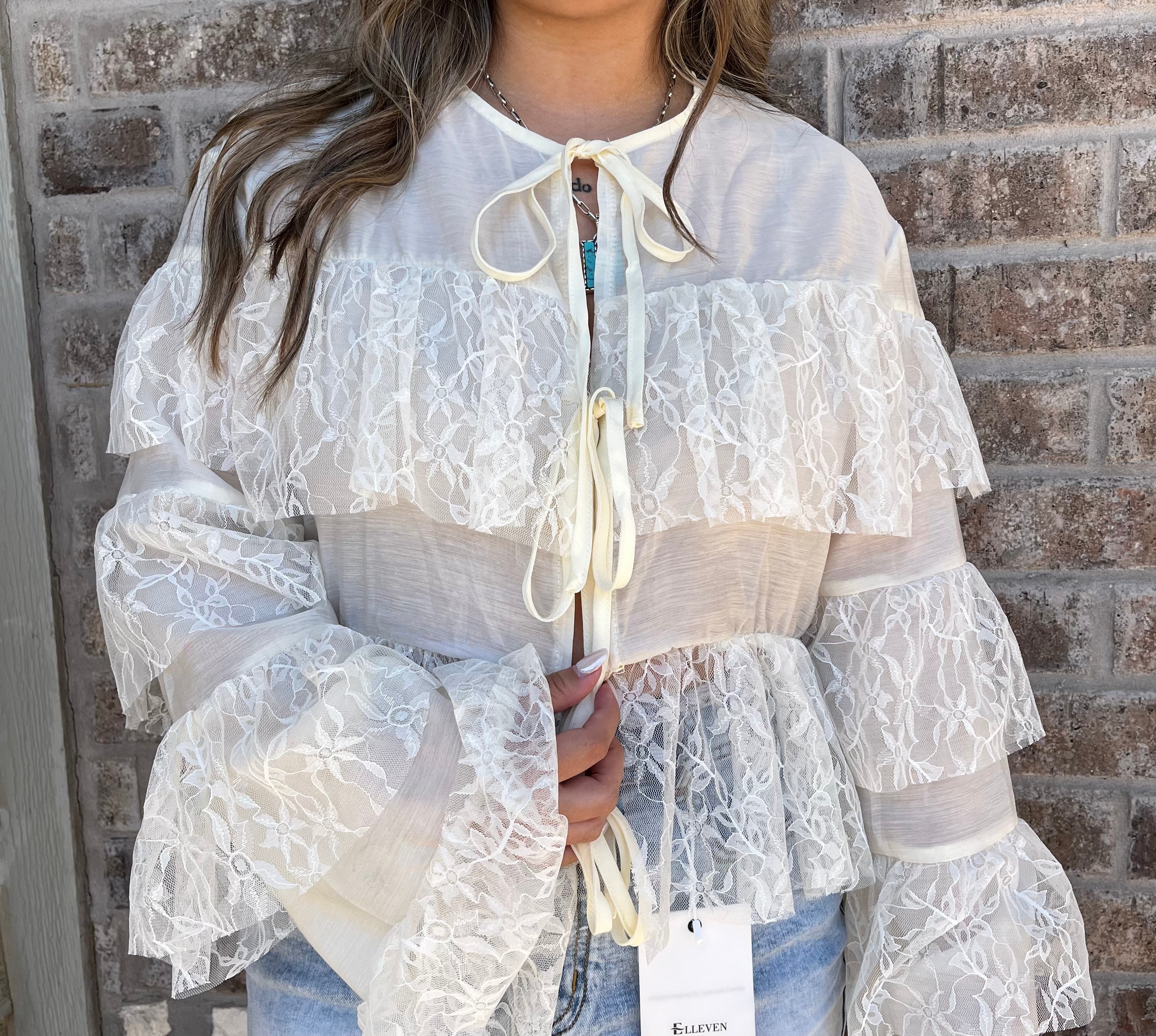 Western Chic Ruffle Top