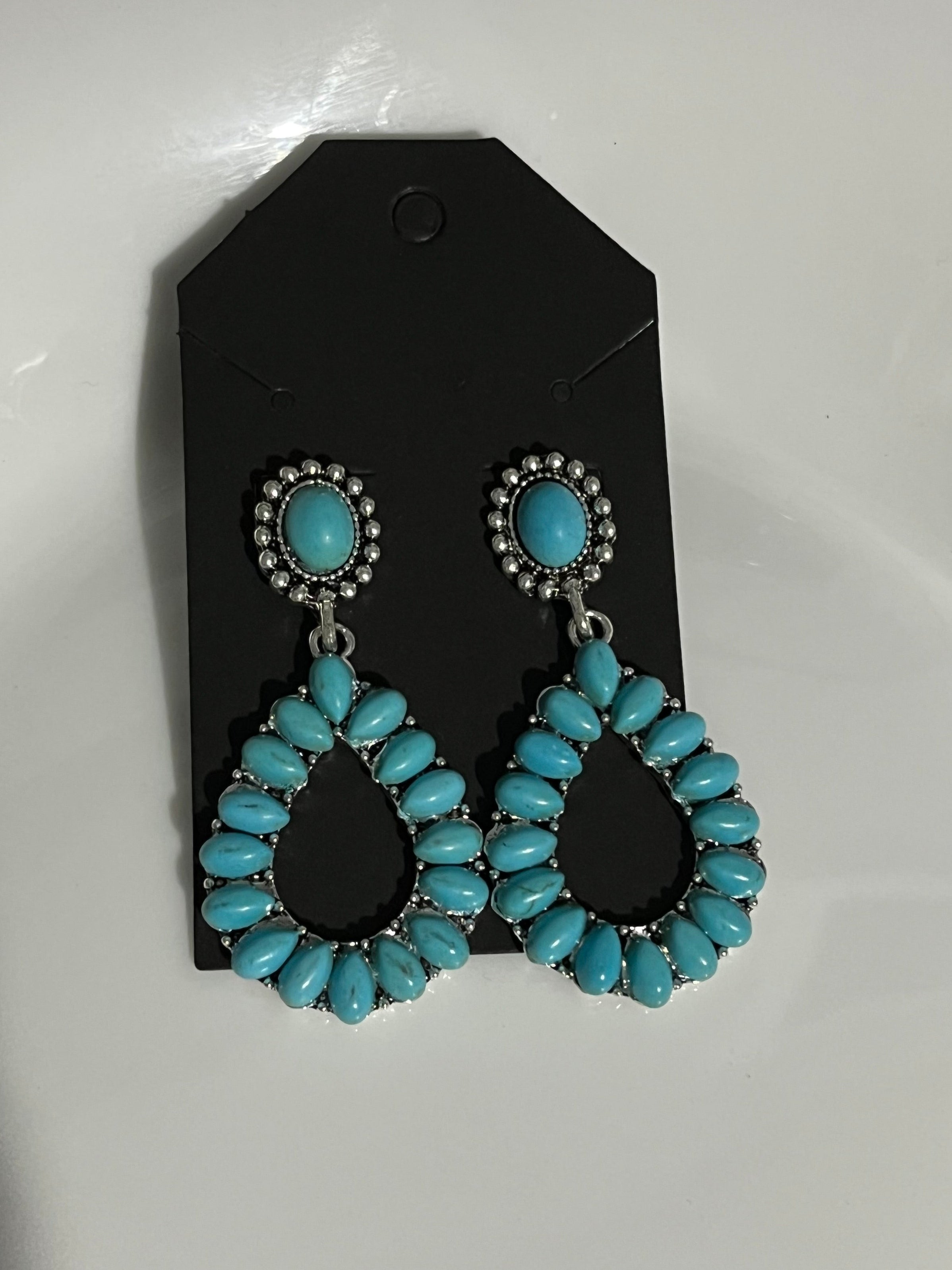 Tear Drop Turquoise Earrings