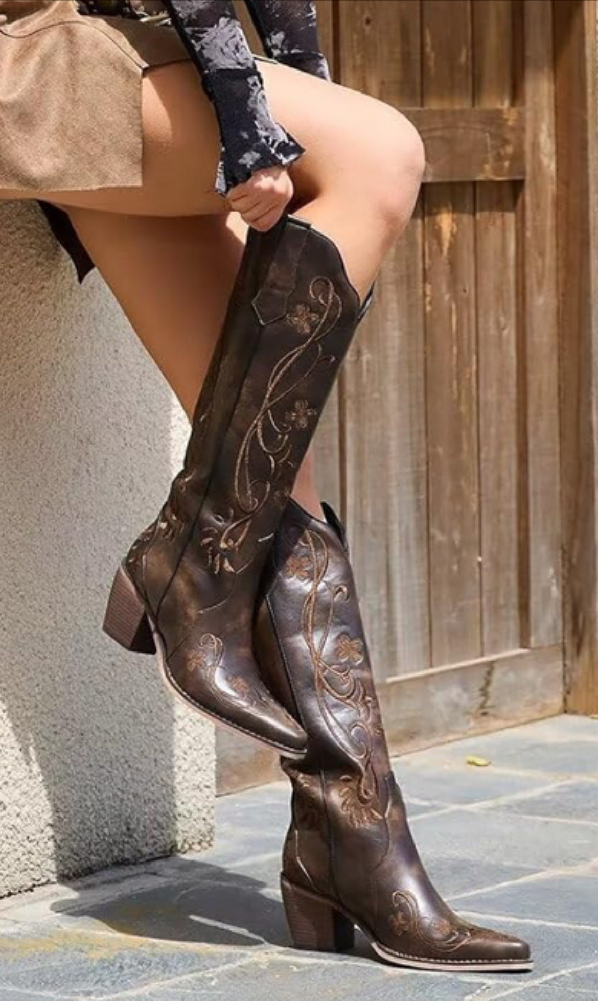 Deep Brown Cowboy Boots